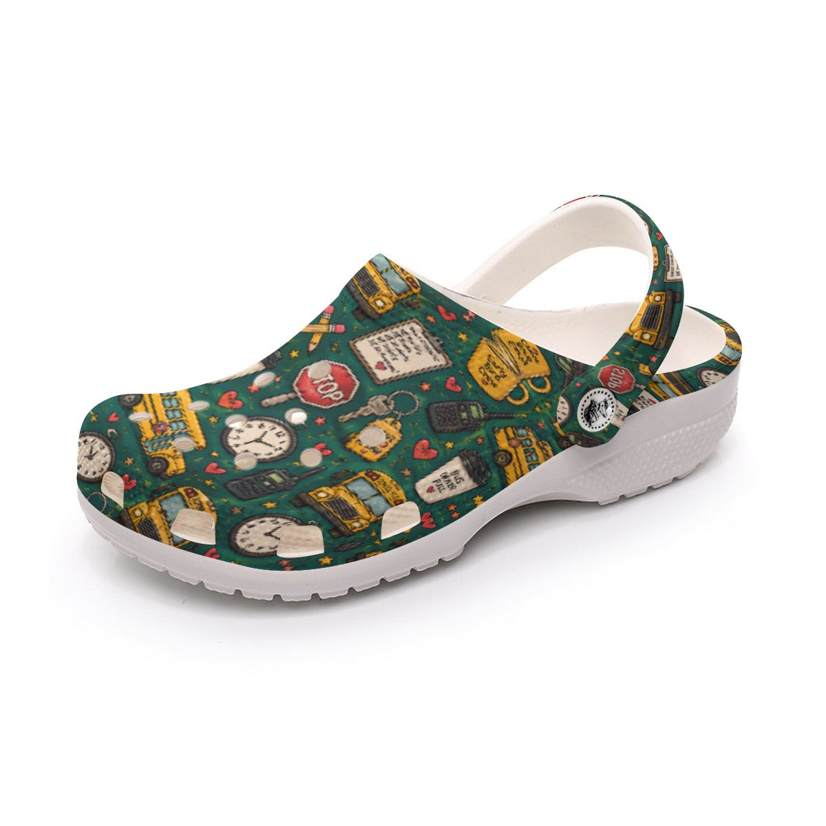 Bus Driver Themed All-Over Print Women's Classic Clogs
