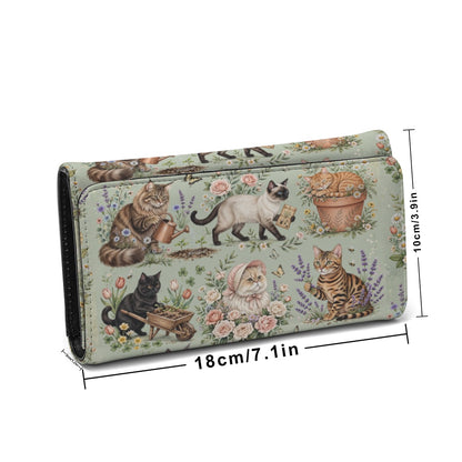 Gardening Cats Foldable Wallet – Cute Cat & Gardening Print