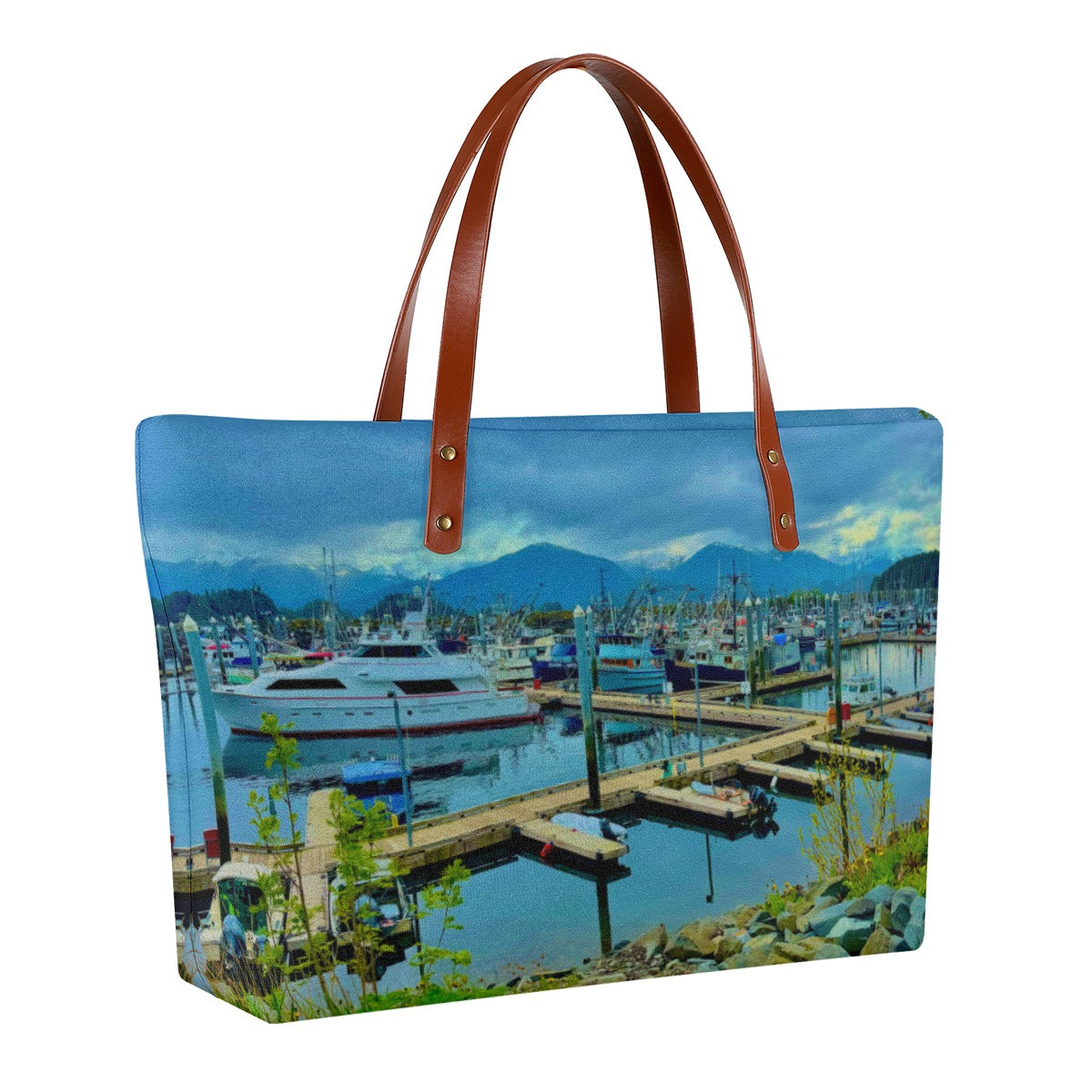 Sitka Alaska Harbor Photography Diving Bag Purse – Original Photography by Kissa Doody