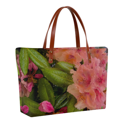Salmon Pink Rhododendron Photography Diving Bag Purse – Original Alaska Flower Photography by Kissa