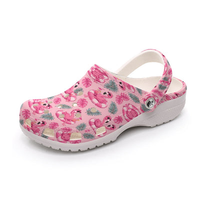 Pink Flamingo Pool Party Floating Women's Classic Clog