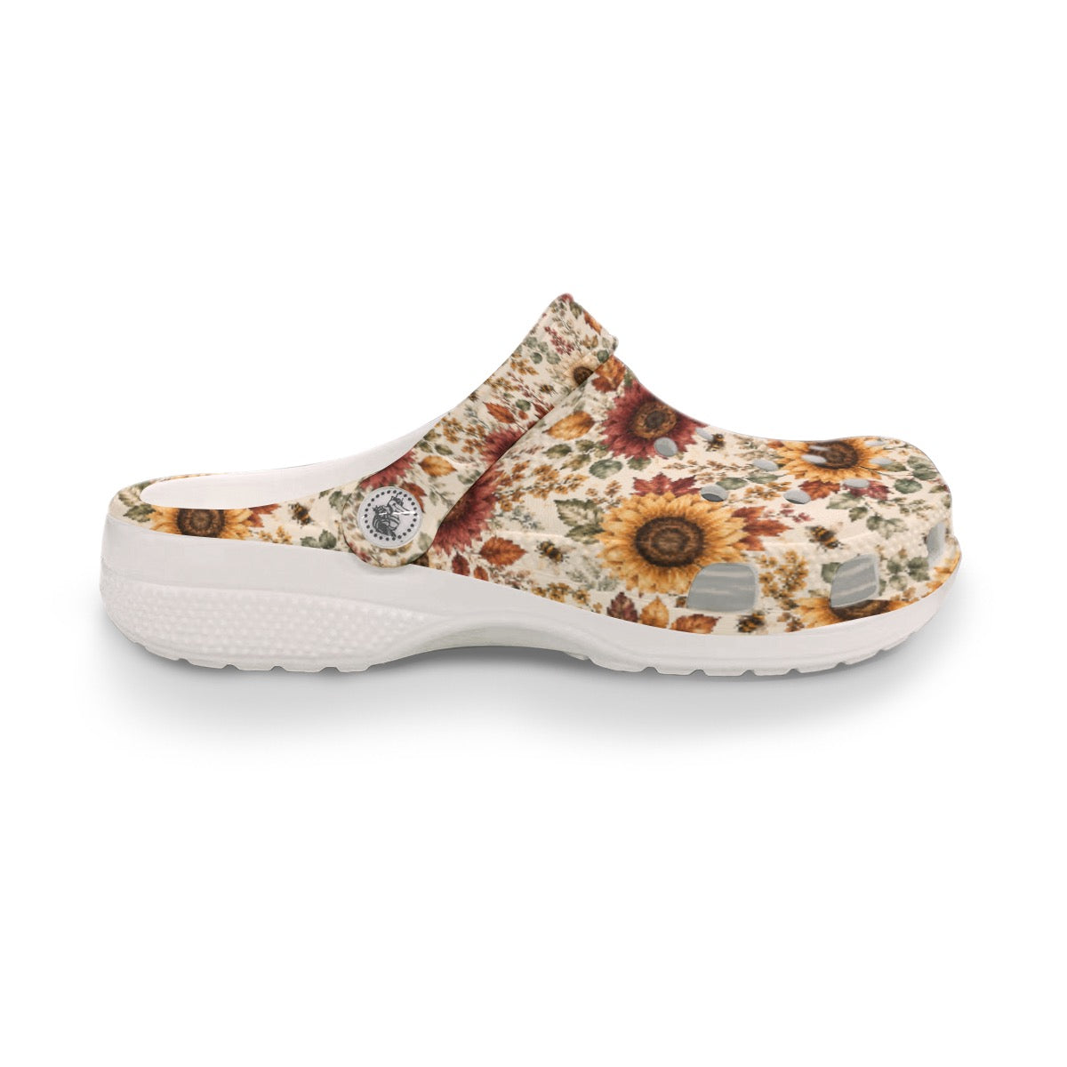 Fall Sunflower Garden All-Over Print Floral Fun Women's Classic Clogs