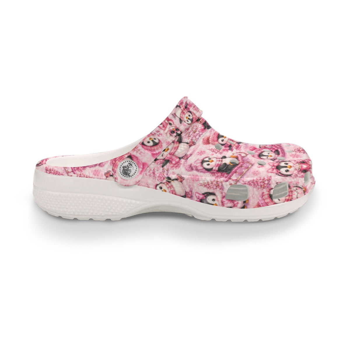 Pink Penguin Christmas Party Holiday Women's Classic Clogs