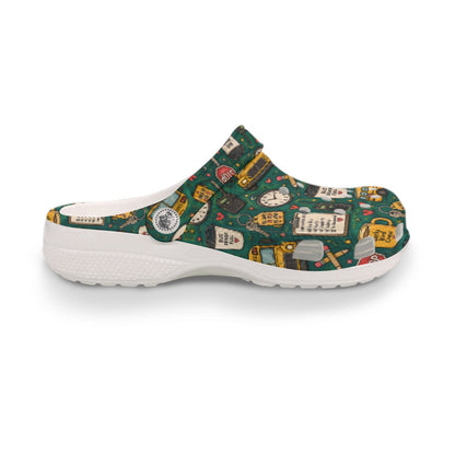 Bus Driver Themed All-Over Print Women's Classic Clogs