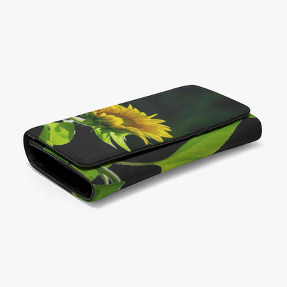 Single Sunflower in Sunlight Foldable Wallet – Original Photography by Kissa Doody