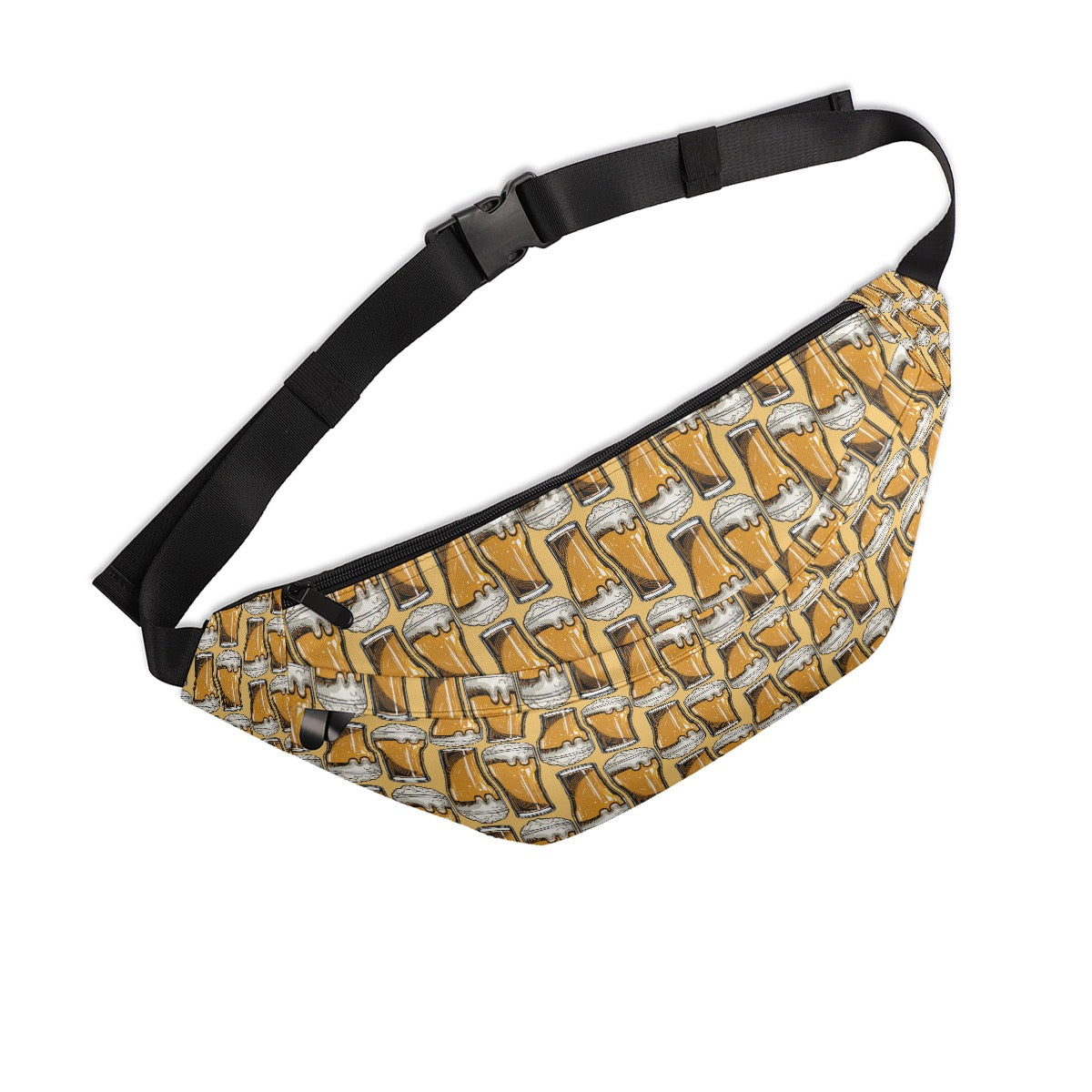 Men’s Beer Print Fanny Pack Funny Travel Waist Bag Cruise, Festival & Vacation Gear Large Fanny Bag