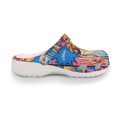 Cotton Candy Pop Icon Clogs High Fashion Pop Art Cruise Shoes Colorful Statement Vacation Footwear