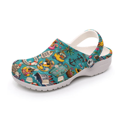 Cruise Duck Party All-Over Print Women's Classic Clogs Cruising Gear