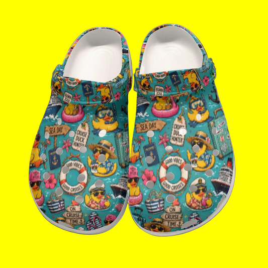 Cruise Duck Party All-Over Print Women's Classic Clogs Cruising Gear