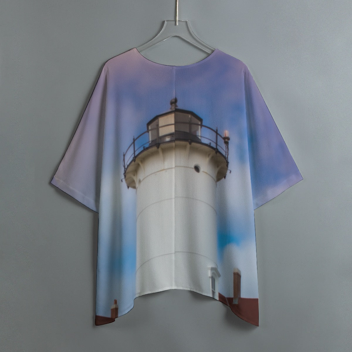 Nobska Lighthouse Falmouth, Massachusetts Cape Cod Photo Women's Bat Sleeve Shirt