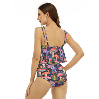 Mushroom Bikini Mystical Ruffled 2 Piece Swimsuit