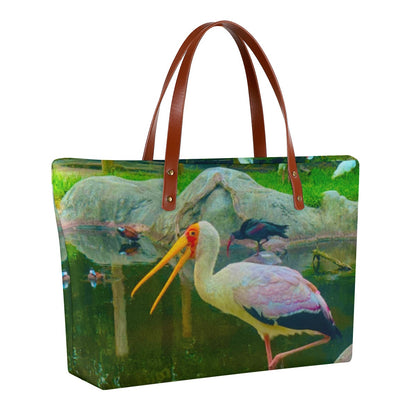 Yellow-Billed Stork Photography Diving Bag Purse – Original Wildlife Photography by Kissa Doody