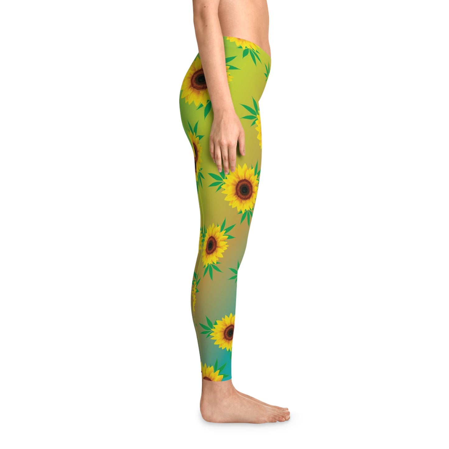 Sunflower Daze Hemp Womens Stretchy Leggings