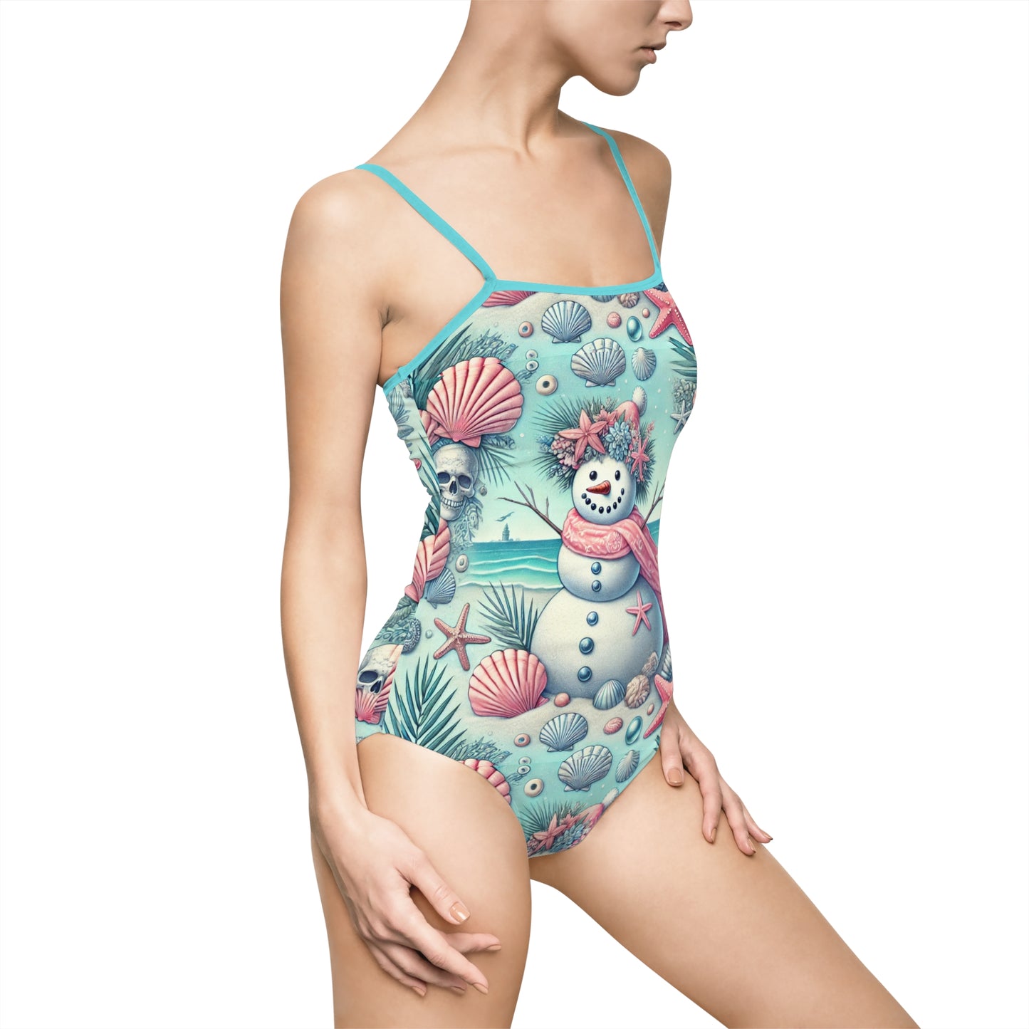 Misses Beach Snow Woman One-piece Beach Swimsuit