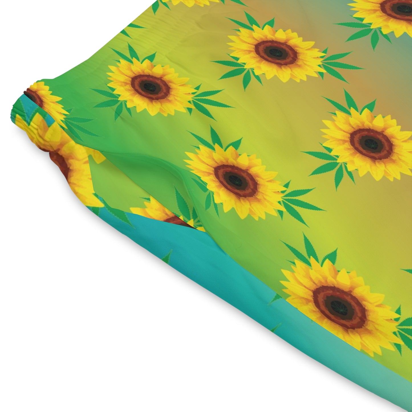 Sunflower Daze Mens Elastic Beach Shorts