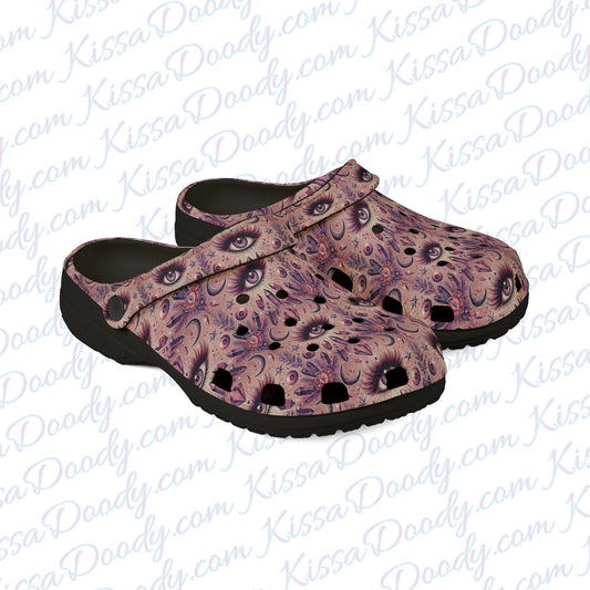 All Seeing Eyelash Garden Clog Foam Rubber Shoes