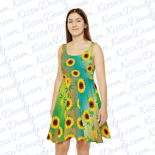 Sunflower Daze Womens Hemp Leaf Dress