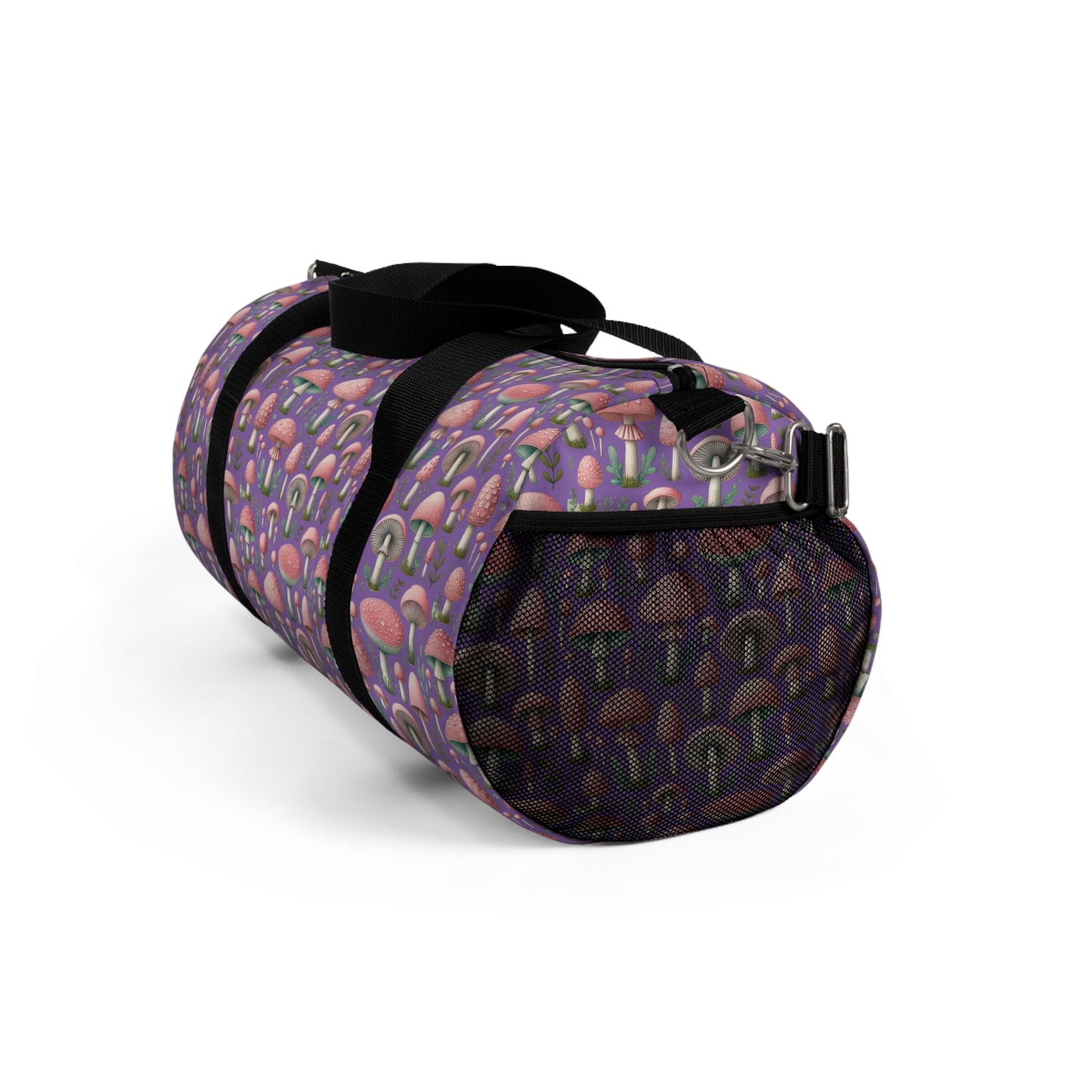 Pink Mushroom Travel Duffel Bag