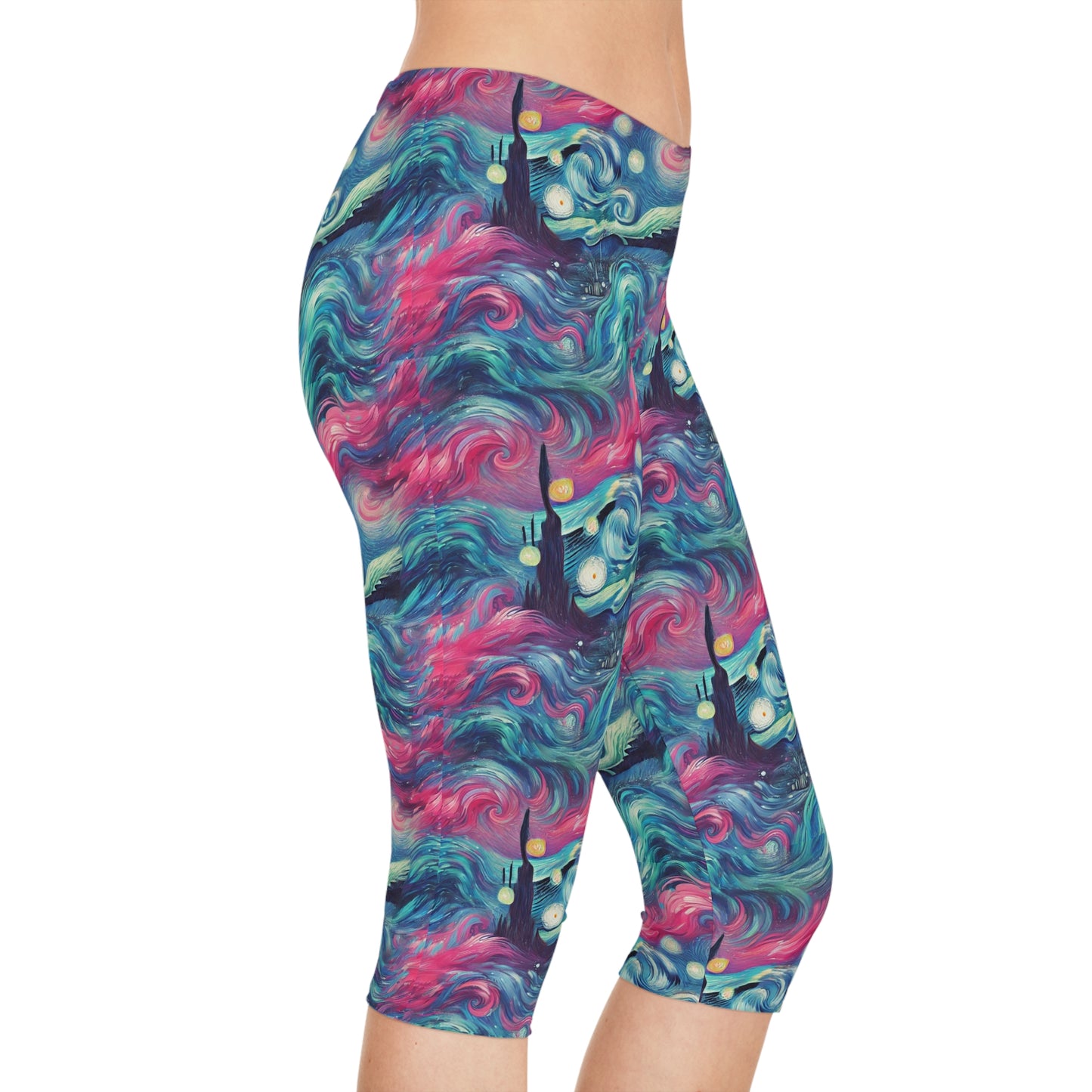Mister Gogh Called Spring Summer Women Capri Impressionism Pants for Vacation Summer Concert Parties Spring Trends by Kissa Doody