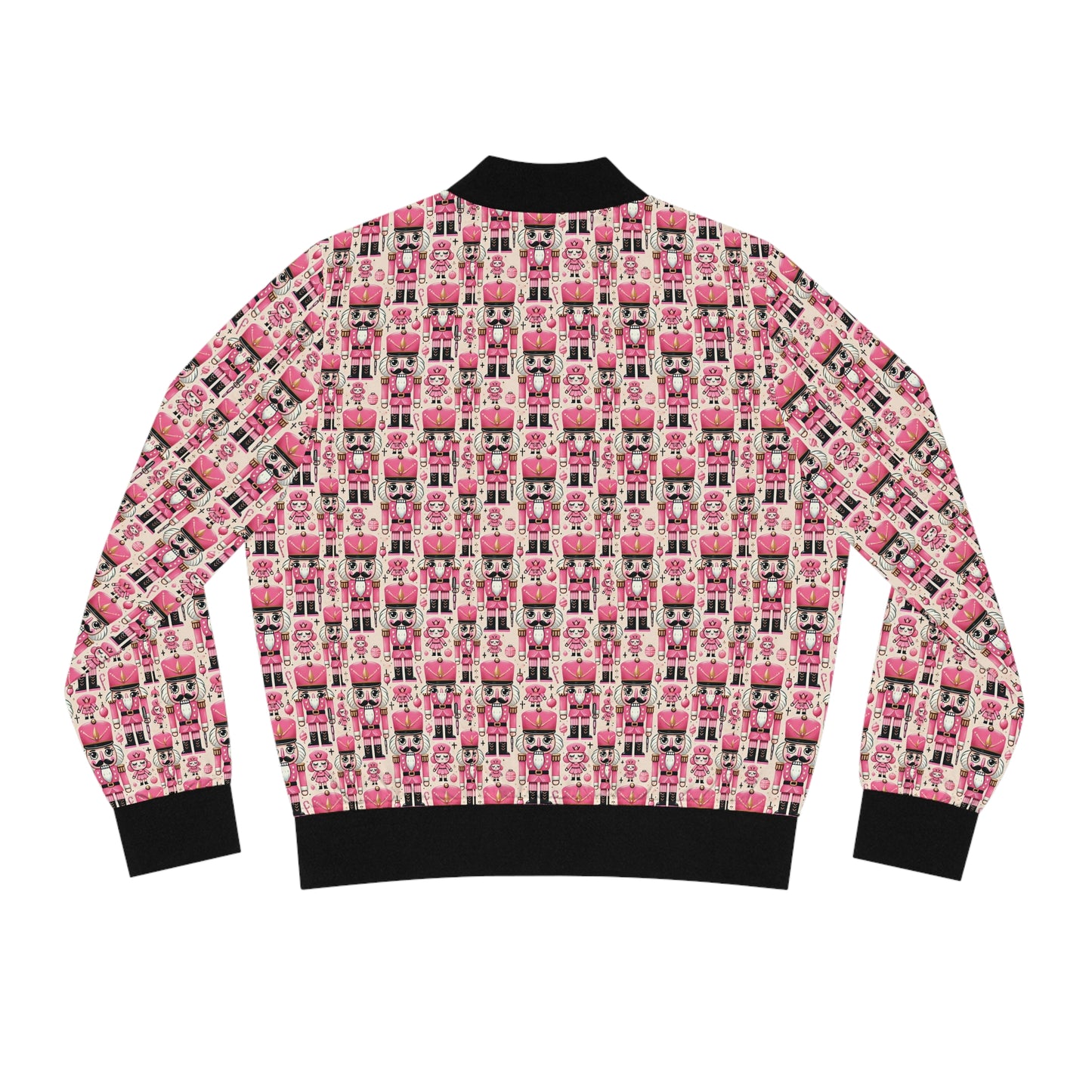 Oh Pink Nuts Nutcracker Pink Holiday Women's Bomber Jacket