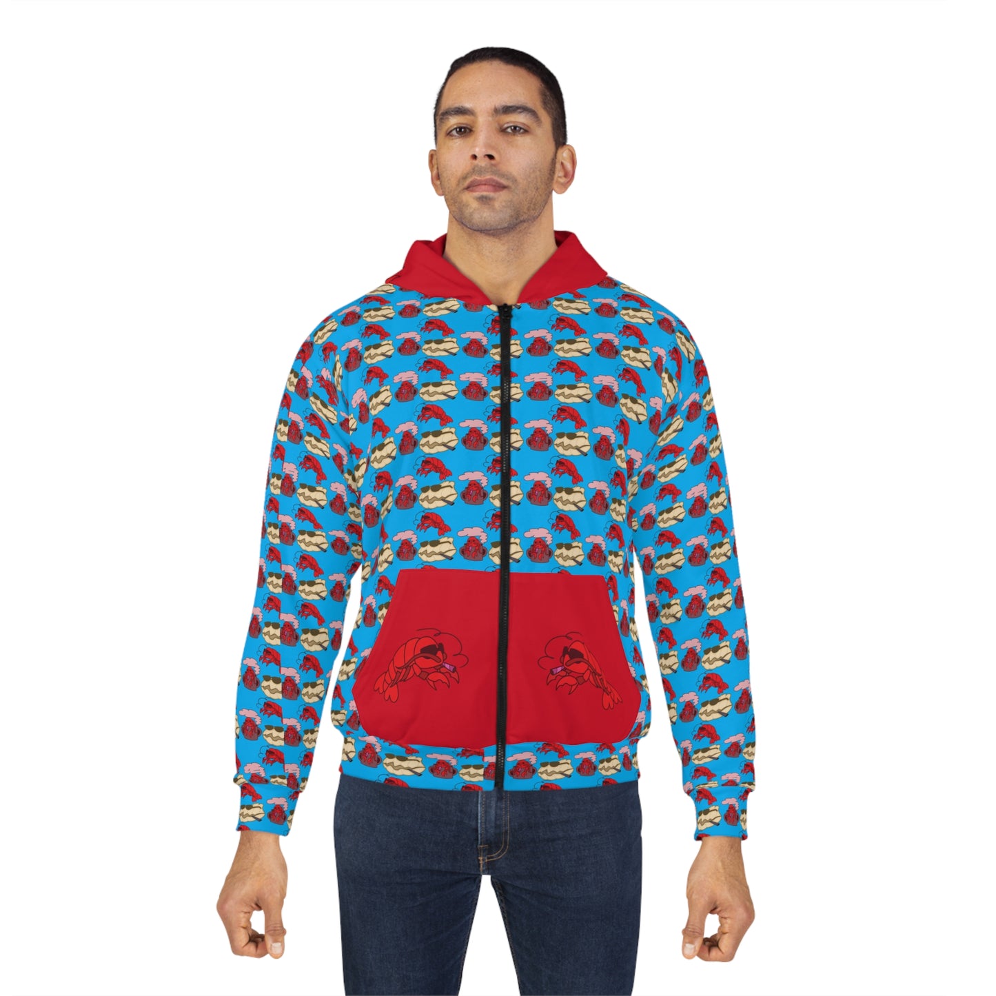 Rock Pot Lobster Unisex Zip Hoodie