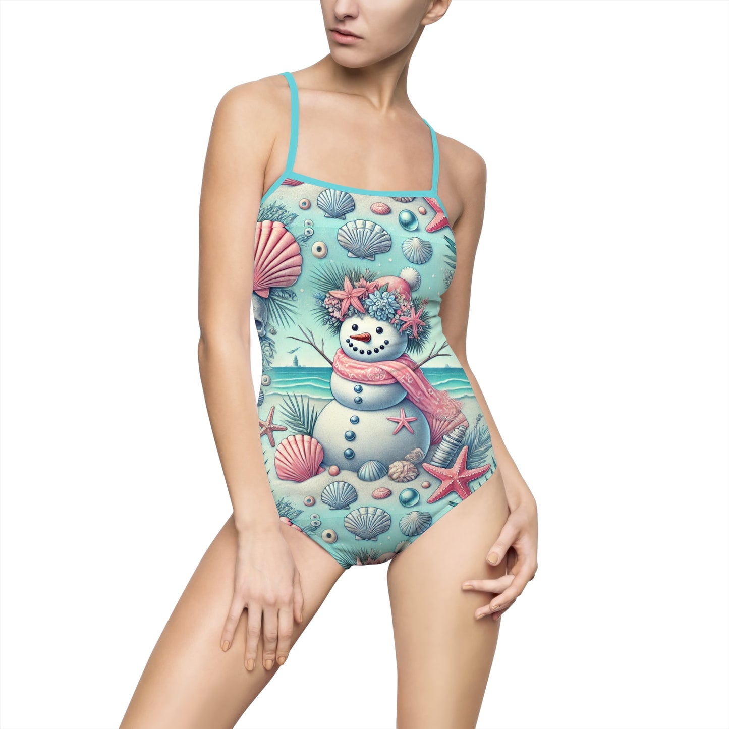 Misses Beach Snow Woman One-piece Beach Swimsuit