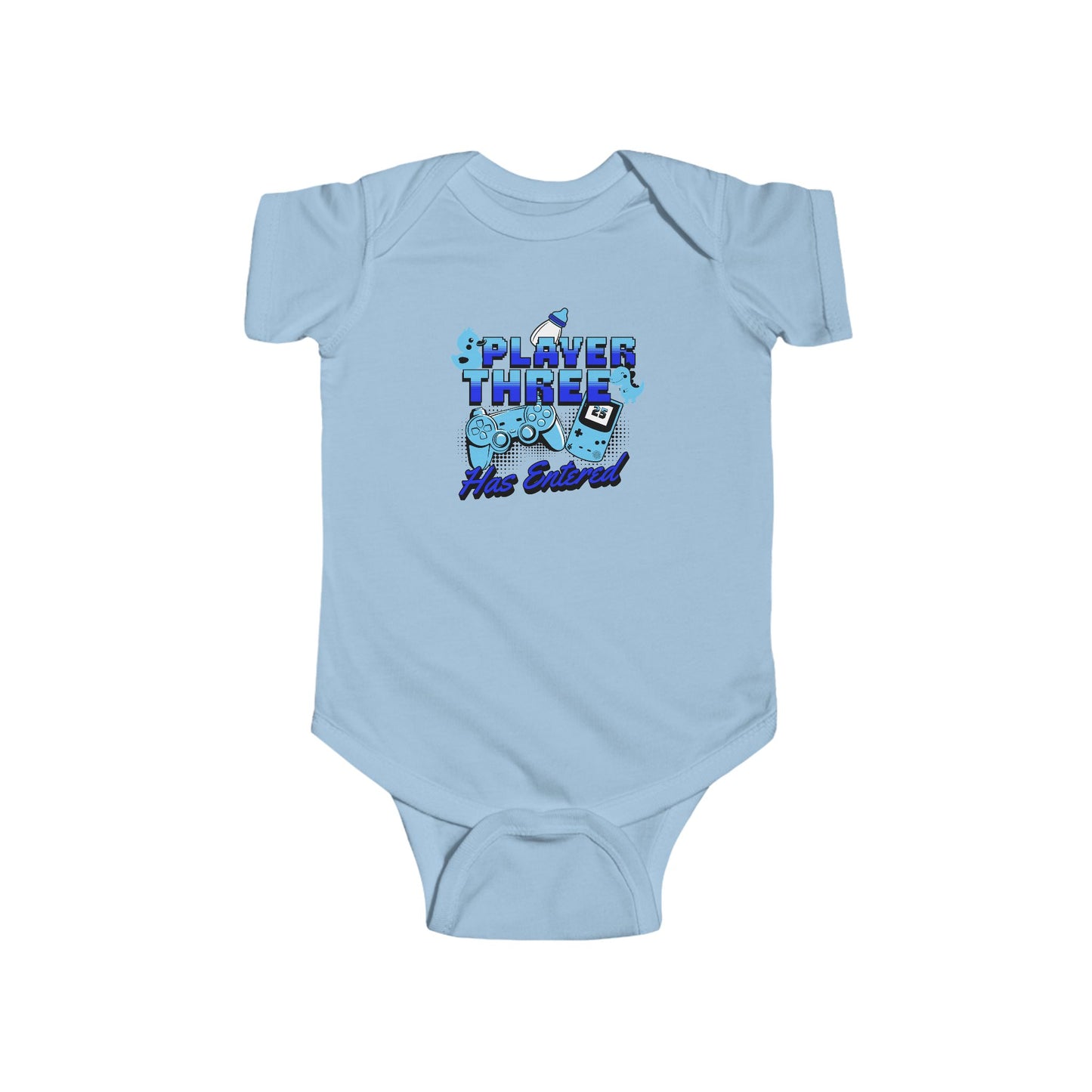 Player Three Has Entered Baby Bodysuit Cute Infant Gamer Outfit Newborn Gift Baby Shower Present Video Game Themed Apparel by Kissa Doody
