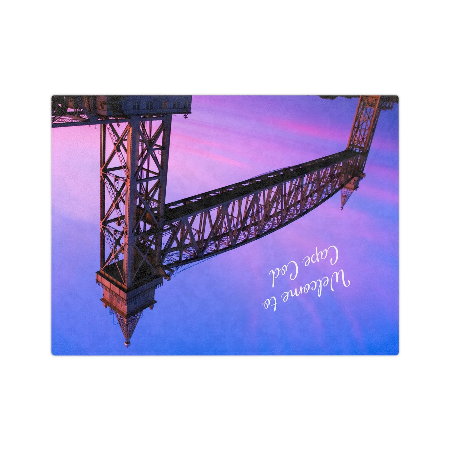 Cape Cod Train Bridge Velveteen Microfiber Blanket