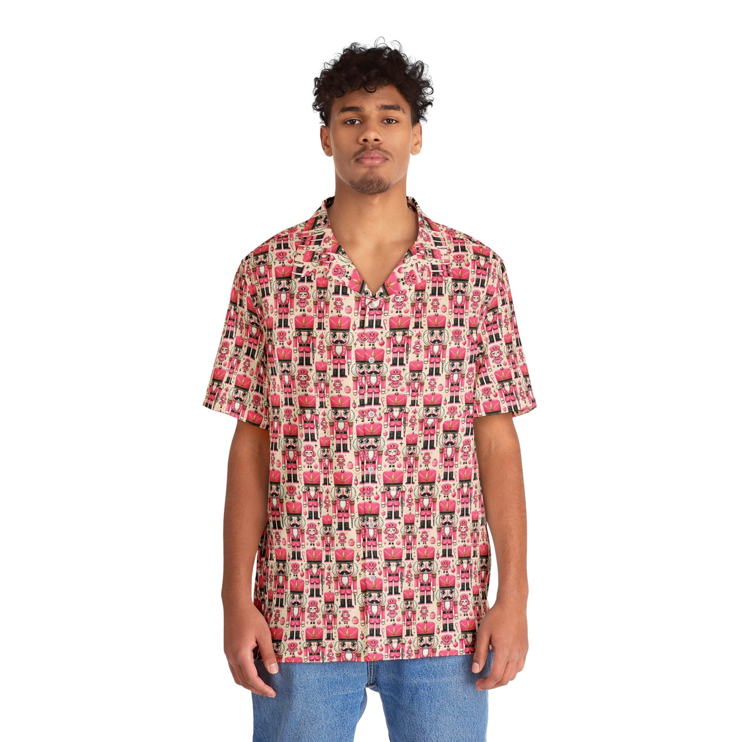 Oh Pink Nuts Nutcracker Pink Holiday Men's Shirt