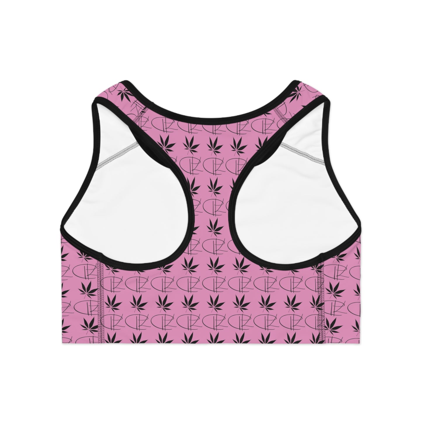 Pink Runtz Hemp Leaf Strain Collection Sports Bra for Women