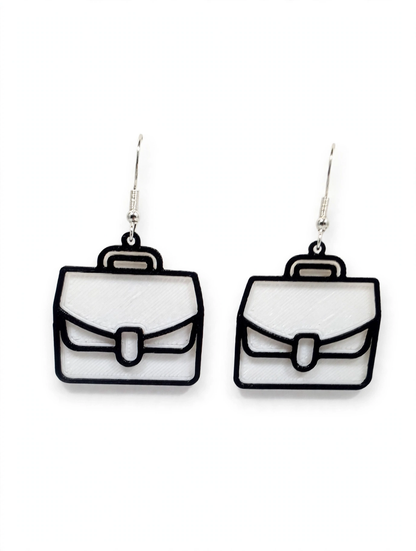 Travel Suitcase 3D Printed Women’s Earrings