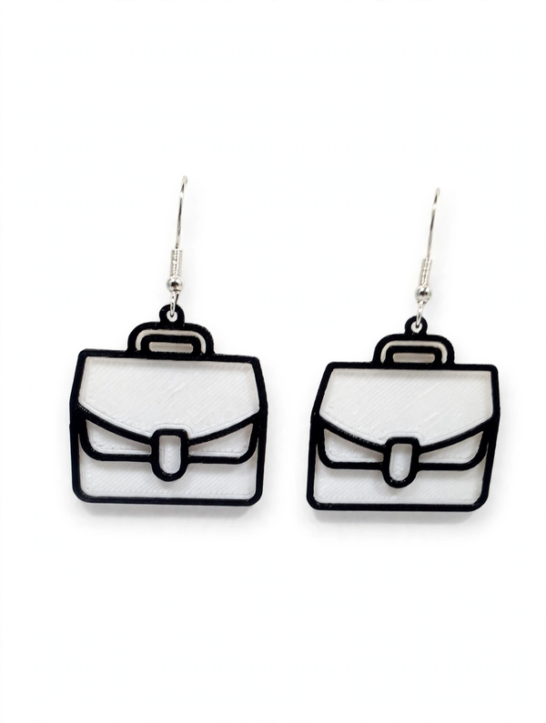 Travel Suitcase 3D Printed Women’s Earrings