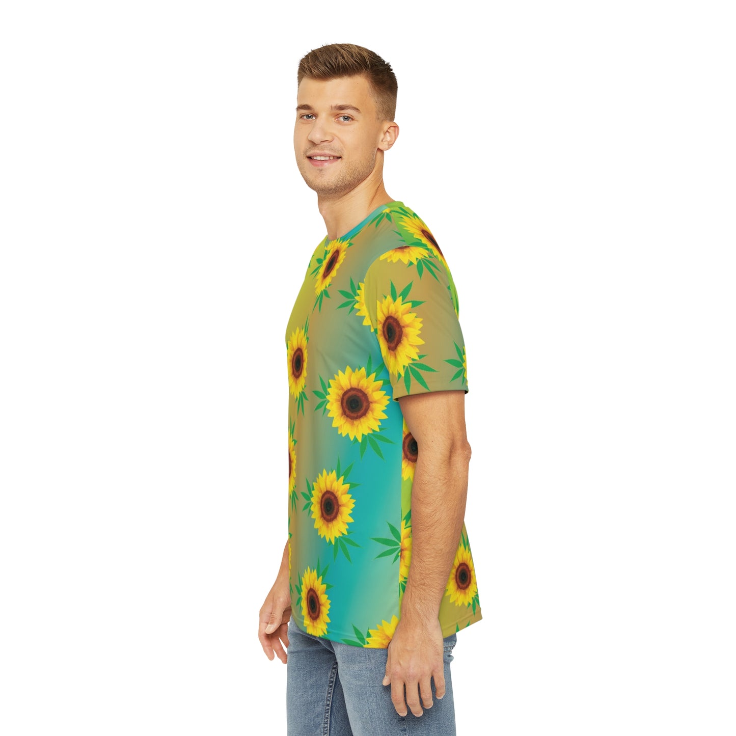 Sunflower Daze Super Soft Mens Polyester Tee Shirt