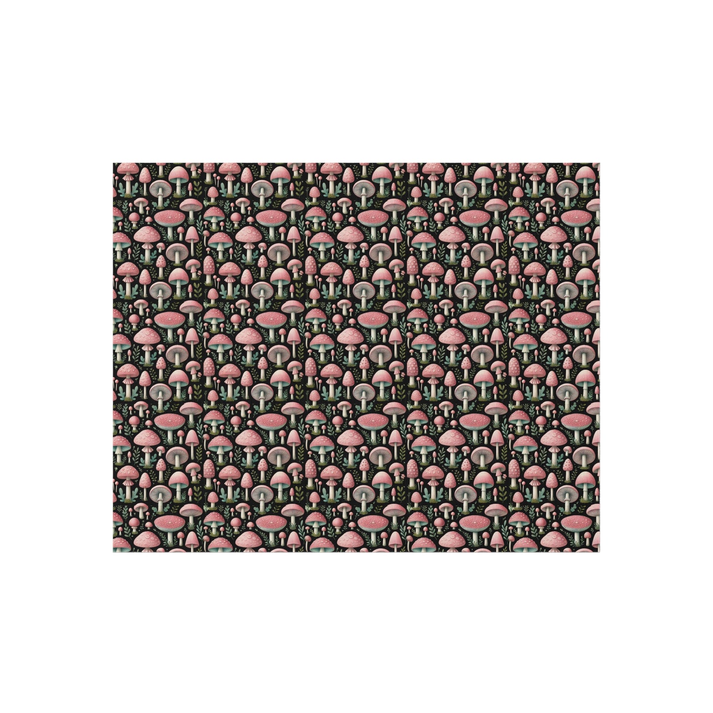 Pink Mushroom Rug Print Indoor Outdoor Rug Pink Decor Bedroom Custom Mat Home Decor Exclusively by Kissa Doody