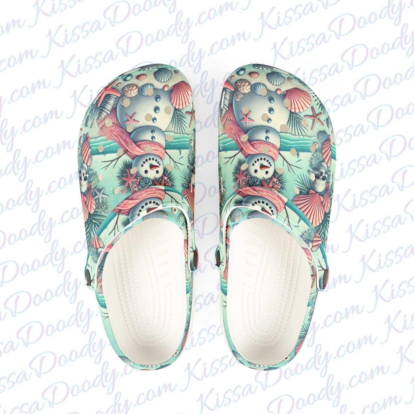 Snow Woman on the Beach Rubber Shoes Garden Clog