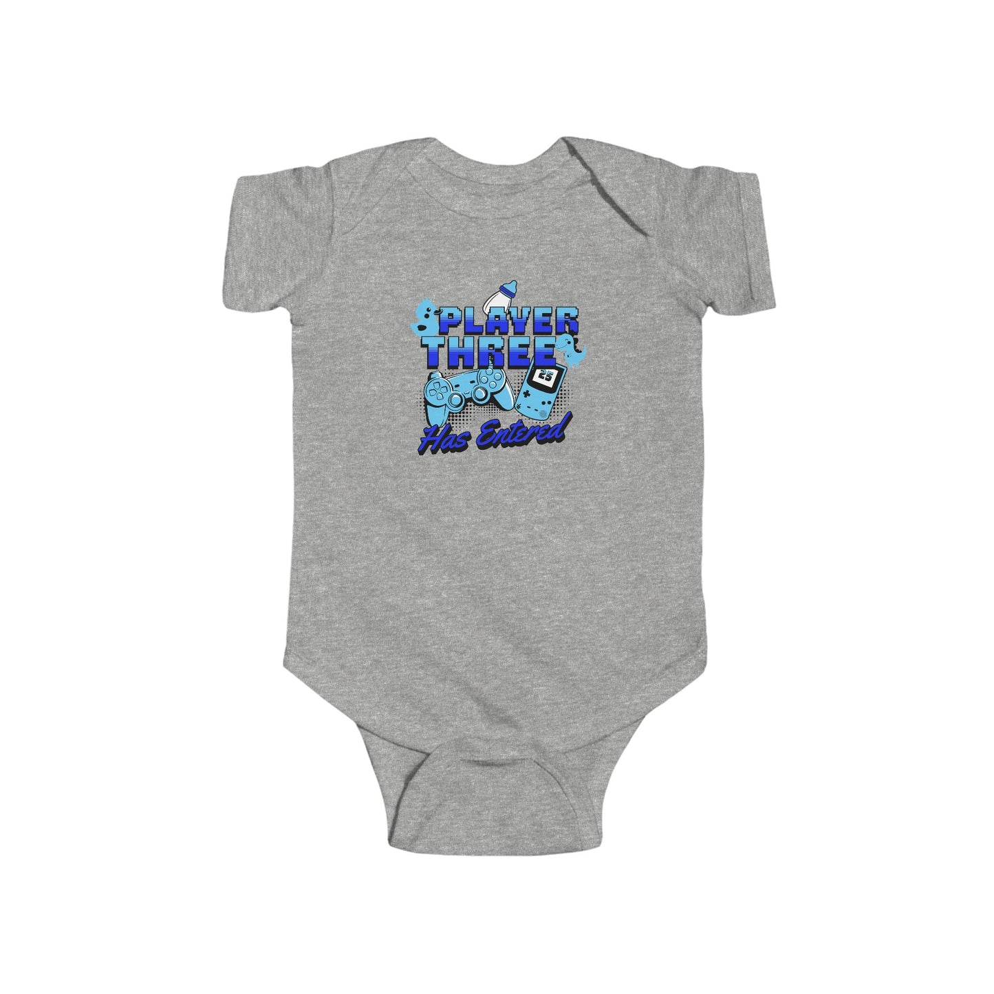 Player Three Has Entered Baby Bodysuit Cute Infant Gamer Outfit Newborn Gift Baby Shower Present Video Game Themed Apparel by Kissa Doody