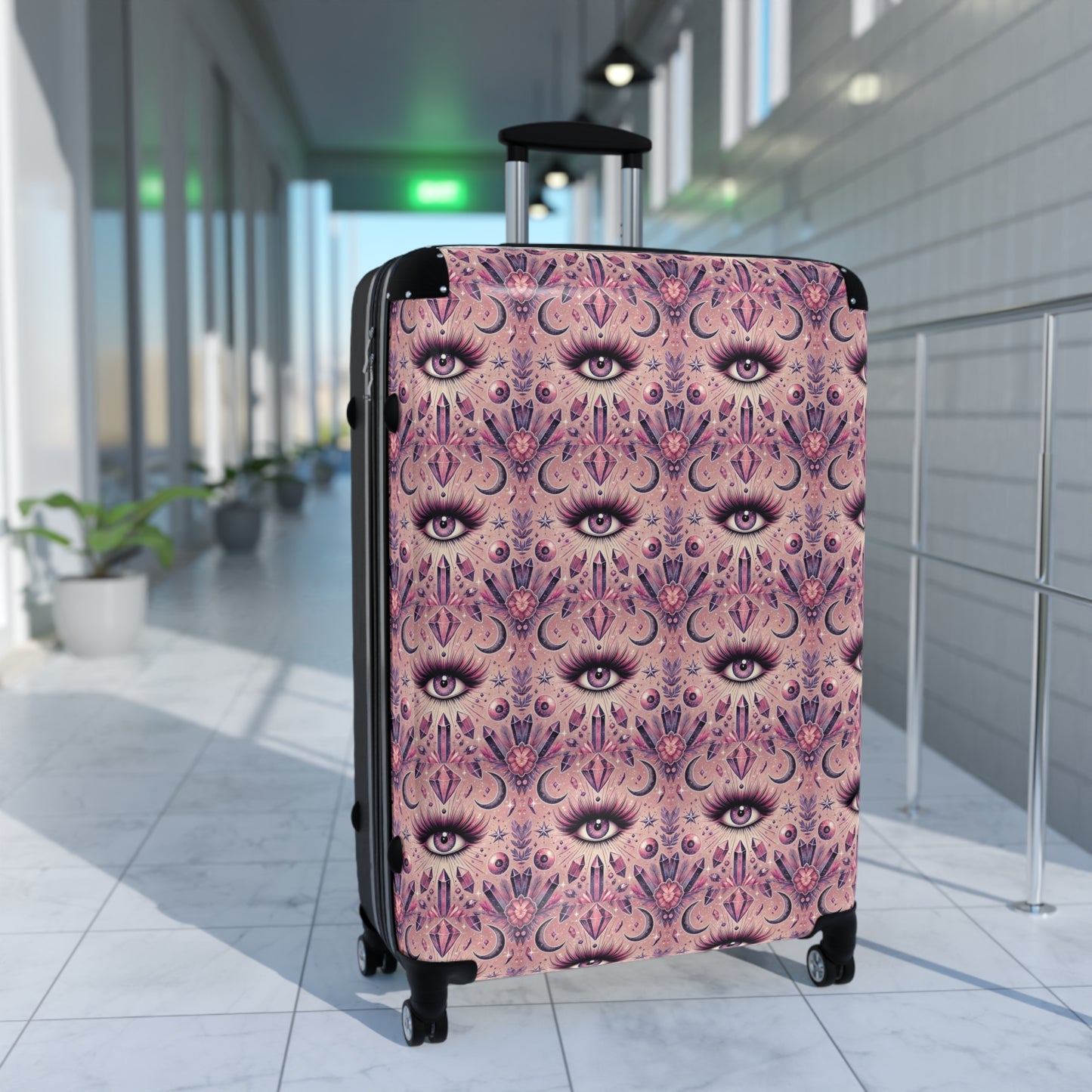 All Seeing Eyelash 360 Degree Swivel & Lock Shell Suitcase