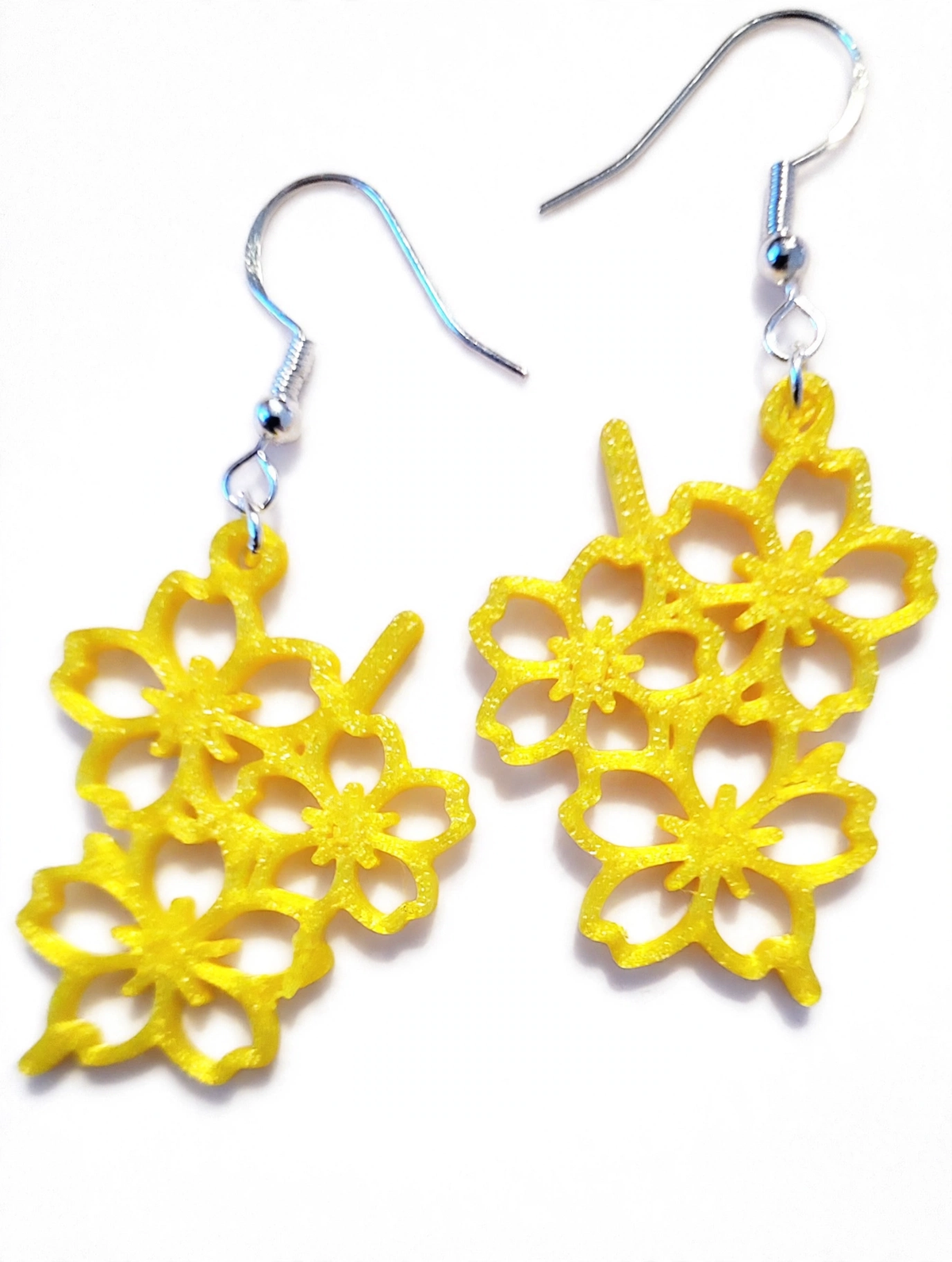 Tropical Flowers 3D Printed Women’s Earrings
