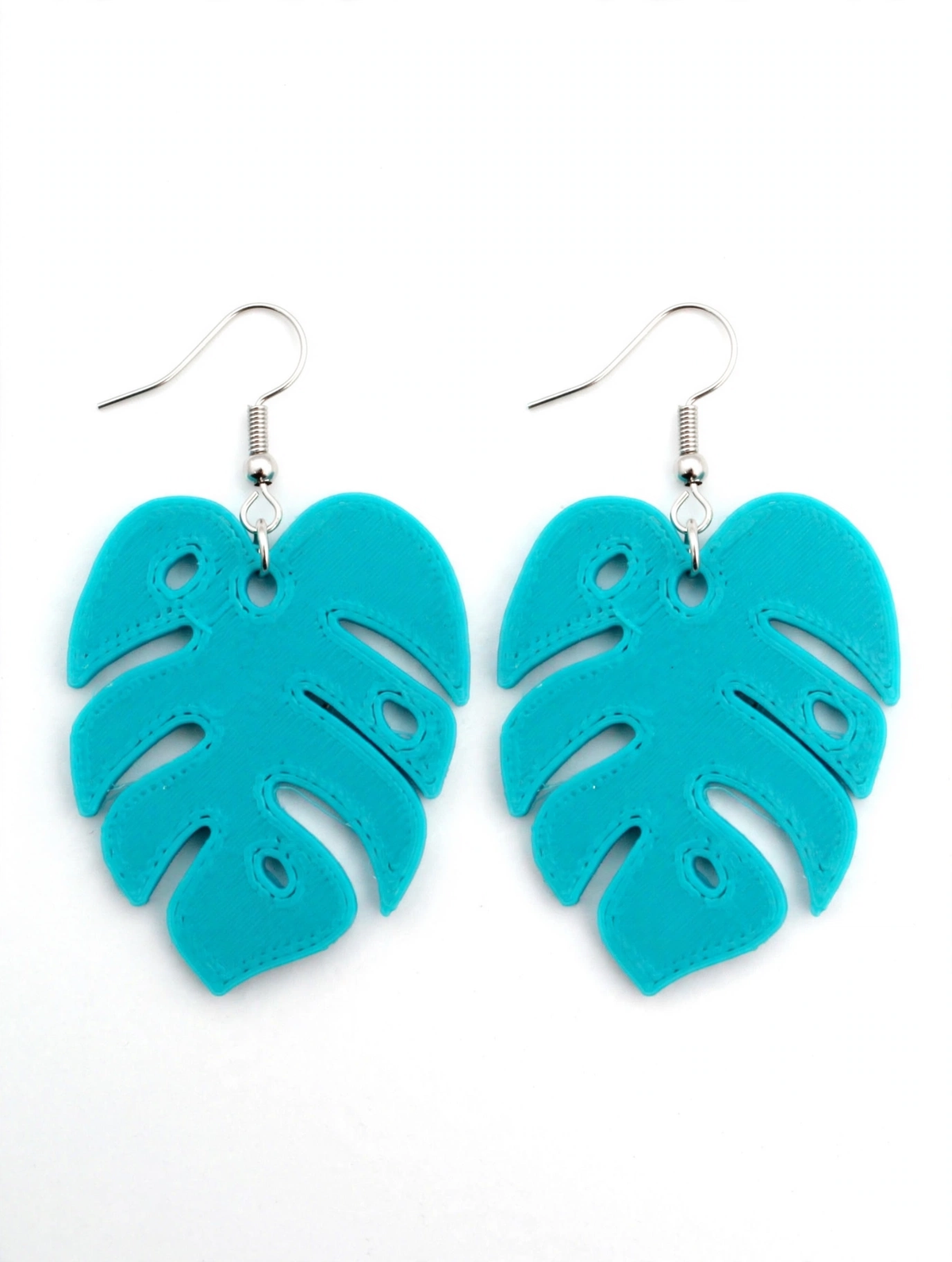 Tropical Leaf 3D Printed Women’s Earrings