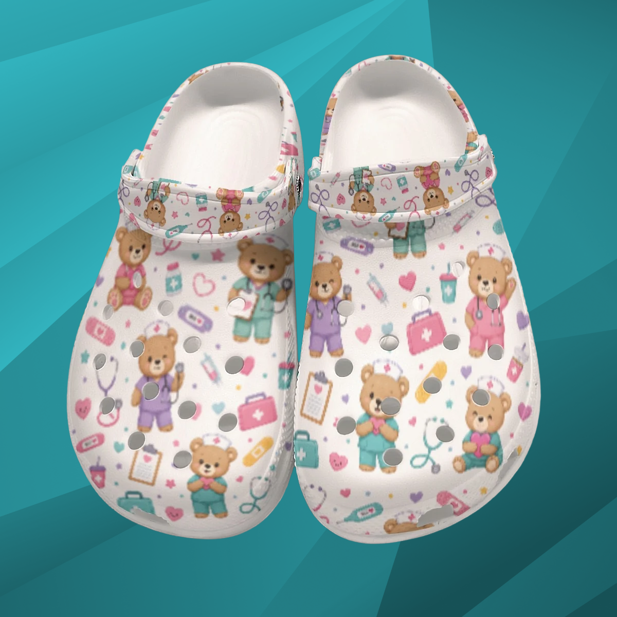 Nurse Bear Doctor Themed Women's Classic Clogs
