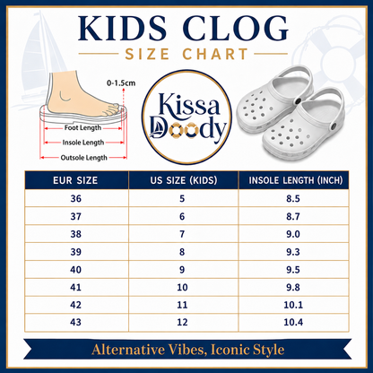 Kids Outer Space Alien Fun Children's Clog Shoes