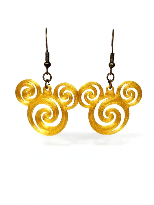 Mickey Shaped 3D Printed Women’s Earrings