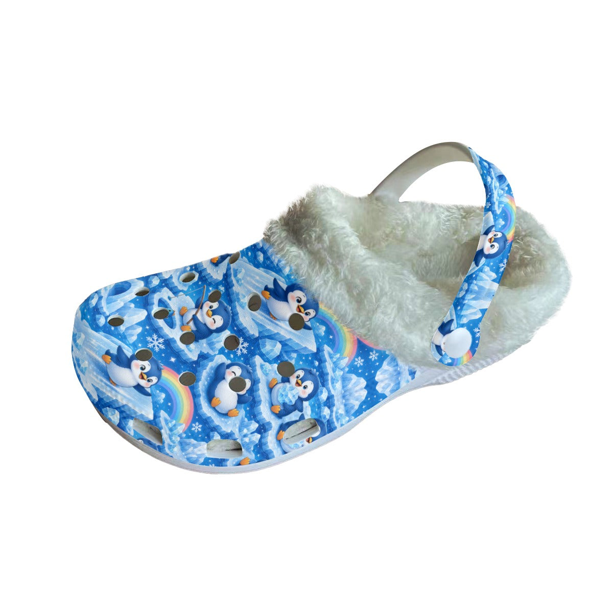 Penguin Party Women's Classic Clogs with Removable Fleece Lining